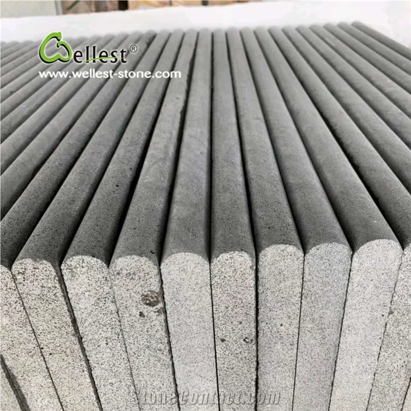 Grey Blue Stone Anti Slip Pool Tile Corner