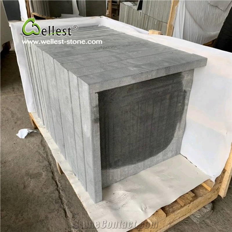 Grey Blue Stone Pool Bullnose Coping Corner