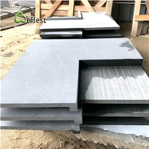Grey Blue Stone Pool Bullnose Coping Corner