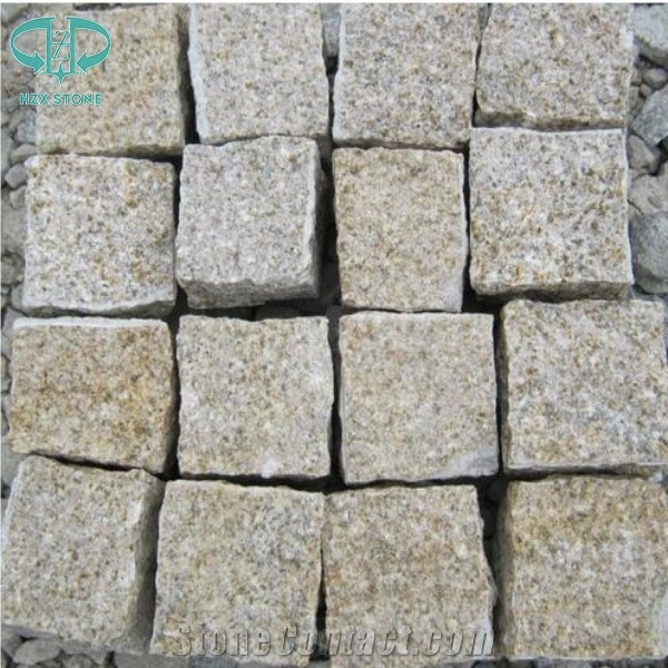 Grey Granite Cobble Stone, Cube Stone