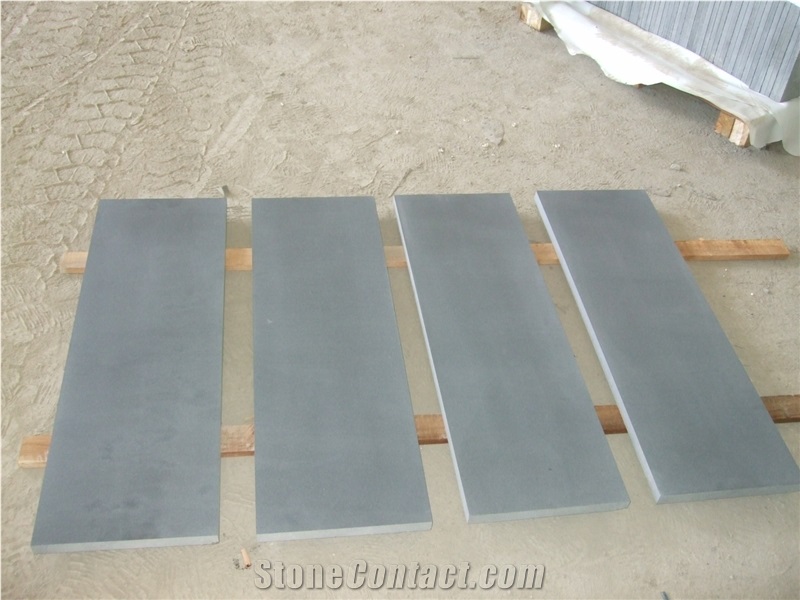 Hainan Grey Basalt Lava Stone Tiles Honed Steps