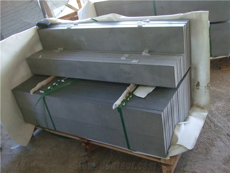 Hainan Grey Basalt Lava Stone Tiles Honed Steps