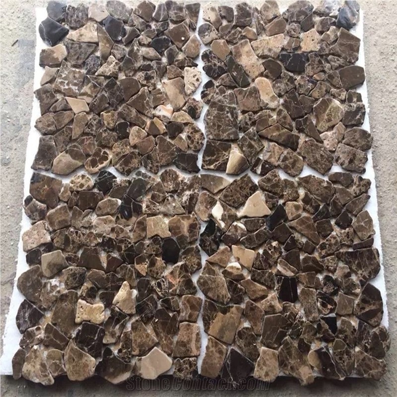 Hexagon Mosaic Light Emperador Marble Mosaic Tiles