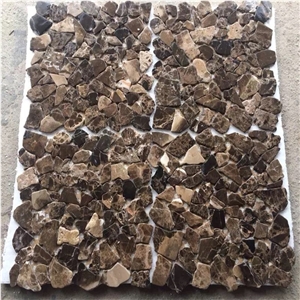 Hexagon Mosaic Light Emperador Marble Mosaic Tiles
