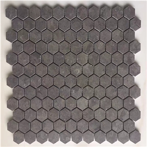 Hexagon Mosaic Light Emperador Marble Mosaic Tiles