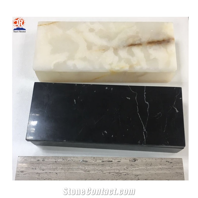 High End Unique Black Marble Jewelry Display