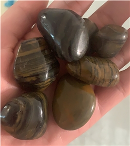 High Polished Striped Pebble Stone