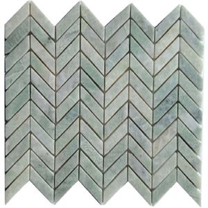Honed Ming Green Marble Diamond Shape Mosaic