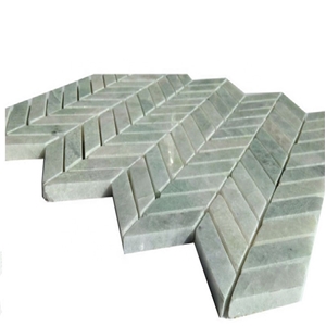 Honed Ming Green Marble Diamond Shape Mosaic