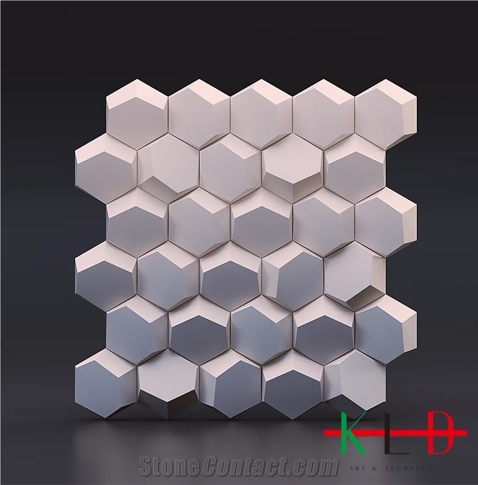 Hot Sale Cnc 3d Wall Stone Panels Honeycomb