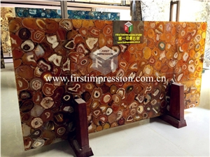 Hot Sale Colorful Agate Gemstone Semiprecious Slab