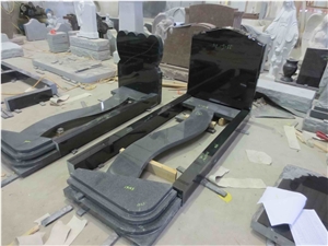 Hot-Sale Indian Black Granite Tombstone