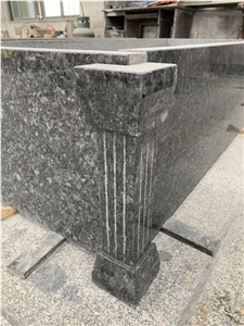 Imported Material Black Pearl Granite Tombstone