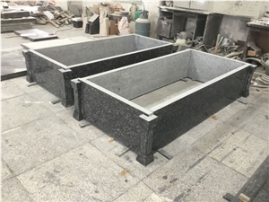 Imported Material Black Pearl Granite Tombstone