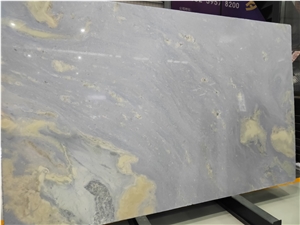Interior Marble Wall Application Sky Blue Pattern