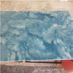 Interior Translucent Blue Alabaster Wall Sheet
