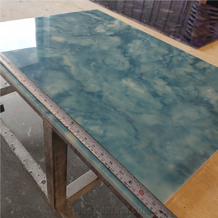 Interior Translucent Blue Alabaster Wall Sheet