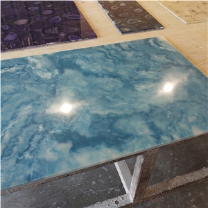 Interior Translucent Blue Alabaster Wall Sheet