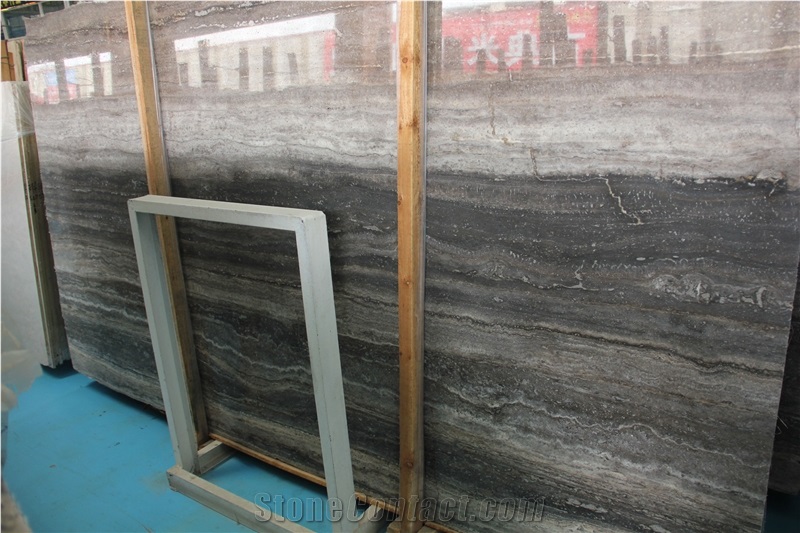 Iran River Silver Travertine Slab and Tiles