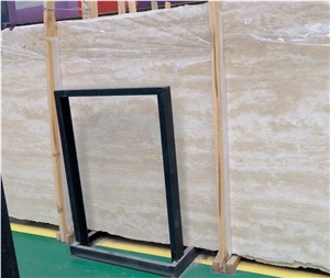 Italy Beige Travertine Slab Wall Tiles Pattern