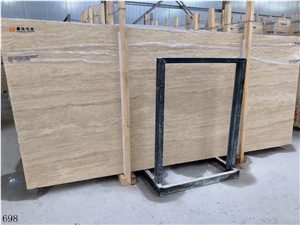 Italy Beige Travertine Slab Wall Tiles Pattern