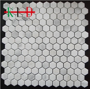 Kitchen Backsplash Tile Hexagon Mosaic Marble