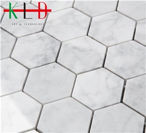Kitchen Backsplash Tile Hexagon Mosaic Marble