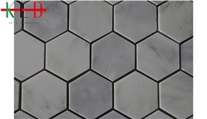 Kitchen Backsplash Tile Hexagon Mosaic Marble