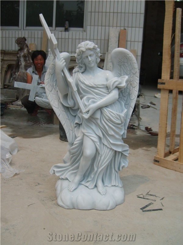 Life Size Marble Human Sculpture for Tombstones