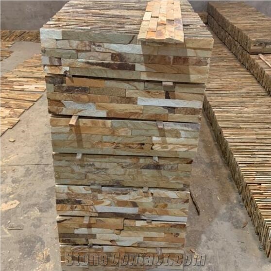 Lightweight Stone Wall Natural Rusty Slate Stone