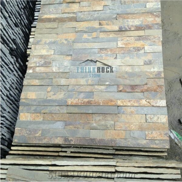 Lightweight Stone Wall Natural Rusty Slate Stone