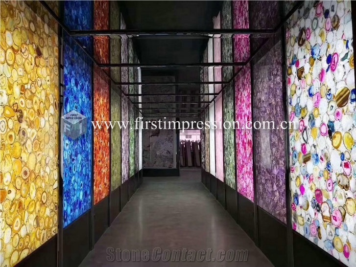 Luxury Agate Semiprecious Gemstone Slabs,Tiles