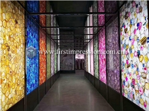 Luxury Agate Semiprecious Gemstone Slabs,Tiles