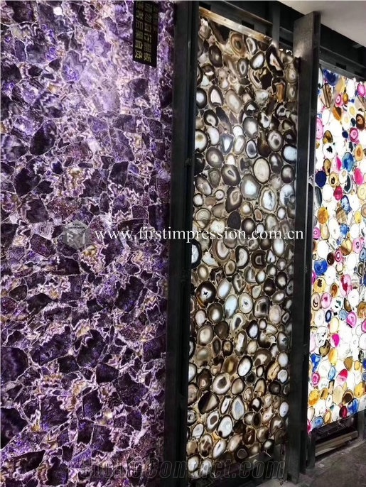 Luxury Agate Semiprecious Gemstone Slabs,Tiles