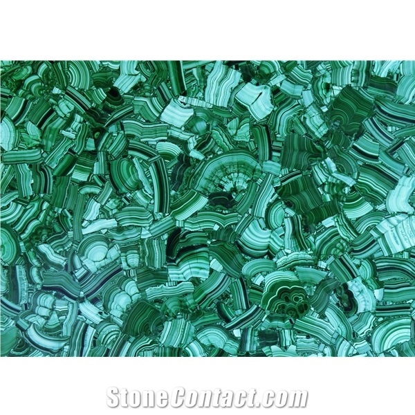 Malachite/Green Jade Semiprecious Stone Slabs Tile