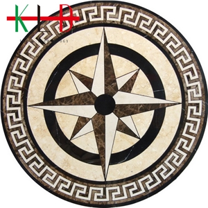 Marble-Tiles Water Jet Square Medallions for Floor