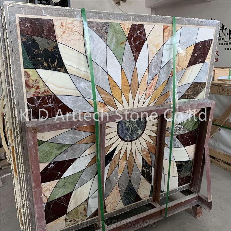 Marble Warterjet Medallion for Flooring Stone Tile
