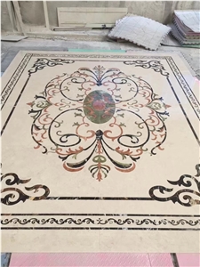 Marble Waterjet Madallions Table