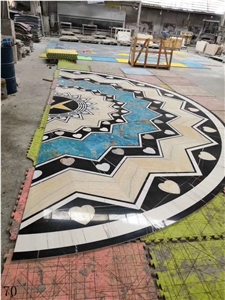Marble Waterjet Pattern Interior Flooring Used