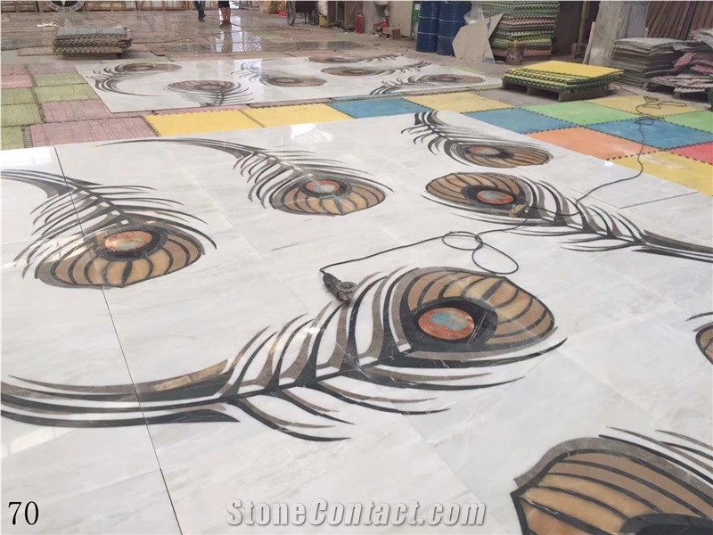 Marble Waterjet Pattern Interior Flooring Used