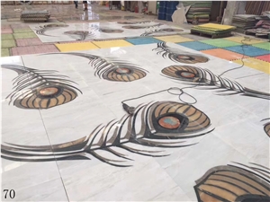 Marble Waterjet Pattern Interior Flooring Used