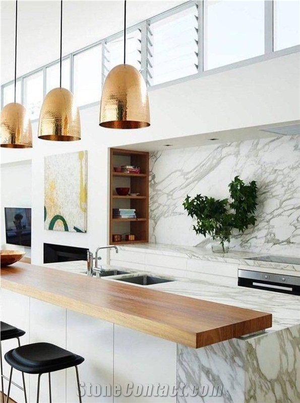 Marmi Bianco Calacatta White Marble for Countertop