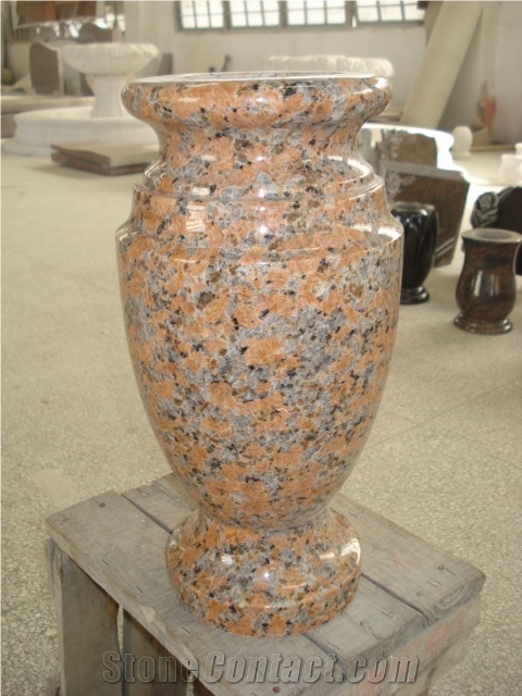 Memorial Modern Granite Polished Headstone Vase