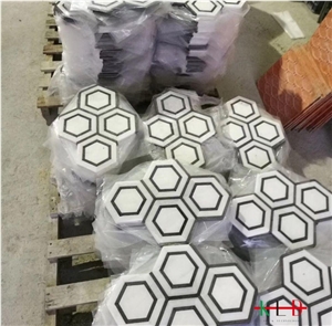 Mix Color Bathroom Knot Marble Mosaic Tile Sheets