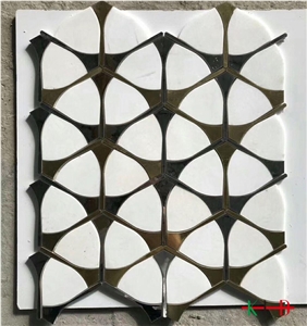 Mix Color Bathroom Knot Metal Mosaic Tile Sheets