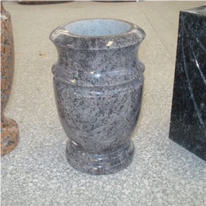 Modern Design Grey Granite Flower Pot for Cemetery