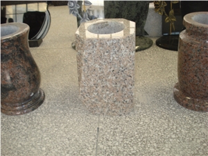 Modern Design Grey Granite Flower Pot for Cemetery