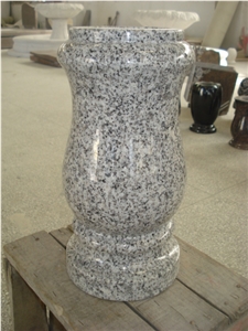 Modern Design Grey Granite Flower Pot for Cemetery