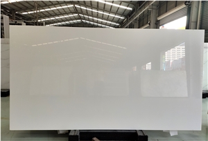 Nano Crystallized Glass Super Pure White Slab Tile