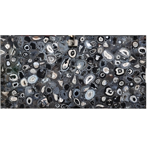 Natural Agate Black Jasper Stone Gemstone Slabs
